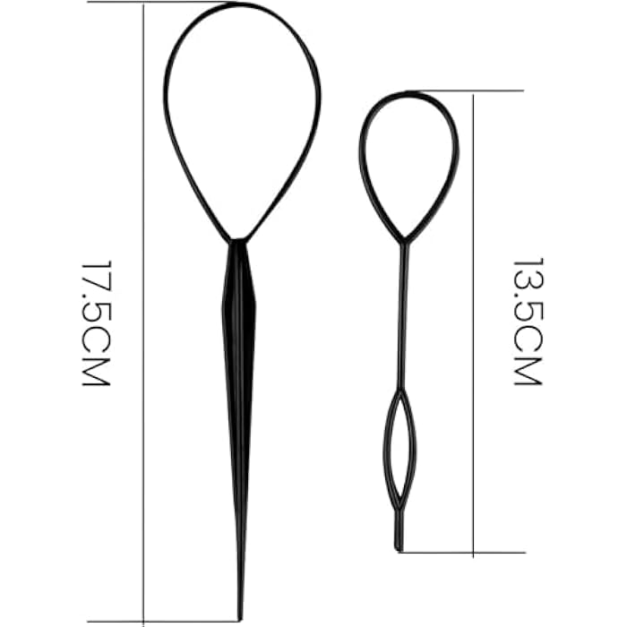 YXL 2Pcs Hair Braiding Tool, Topsy Tail Hair Tool, Hair Loop Pull Through Tool, Hair Plaiting Tool for Making Women and Girls Hair Style - Image 2
